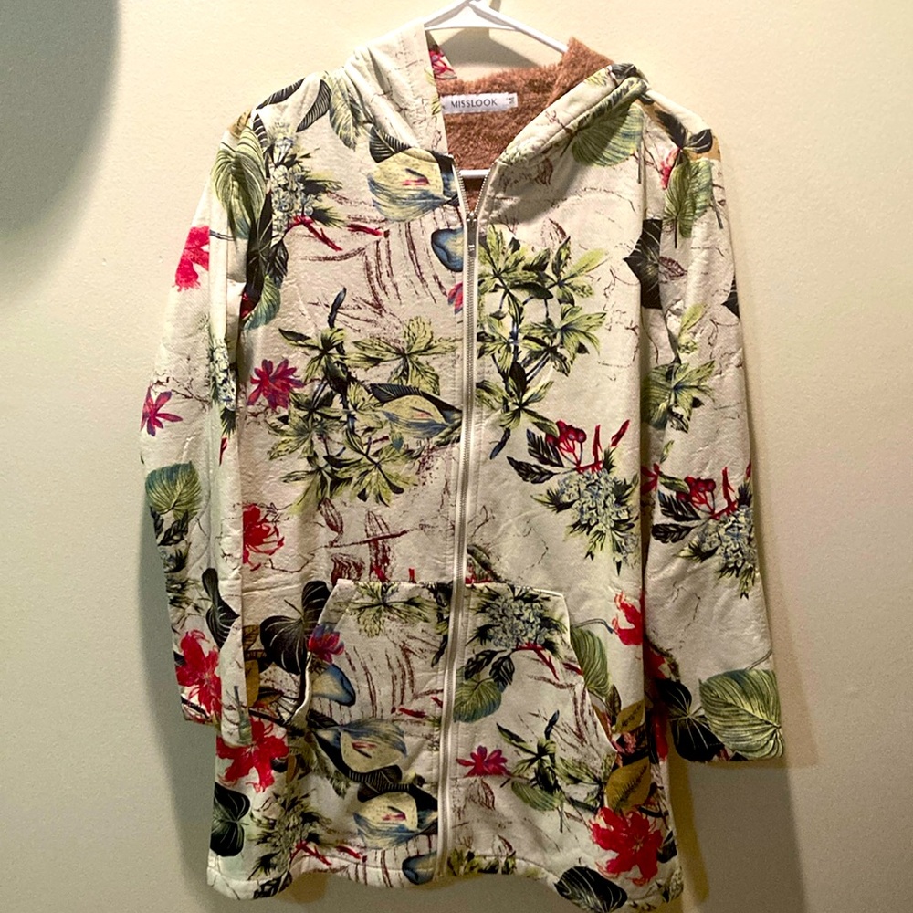 Floral light weight coat.